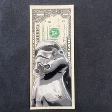 Storm Trooper 1 Dollar Bill painting Graffiti Art Street Art Star Wars Dark side