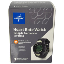 MEDLINE Heart Rate Watch Monitor Pedometer Gym Exercise Walking Activity Tracker