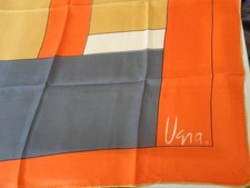 Vera Neumann Orange Geometric Woman's Silk Scarf
