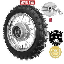 2.5-10 10" Rear Wheel Tire and Rim 1.4 x 10 Drum Brake 12mm Bearing Dirt Pit Bik