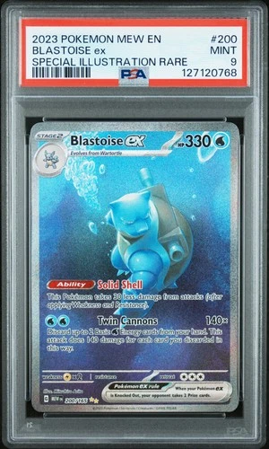 2023 POKEMON MEW EN-151 SPECIAL ILLUSTRATION RARE #200 BLASTOISE EX PSA 9
