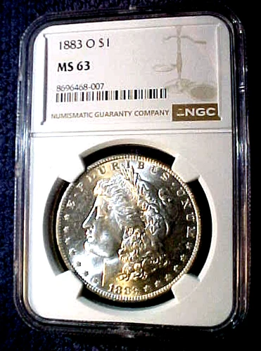 1883-O MORGAN SILVER DOLLAR.....NGC MS63.....MIN. BID .01 & NO RESERVE!