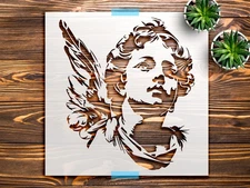 Little Angel Stencil StencilAir Reusable Plastic Wall Art DIY Crafts Decor