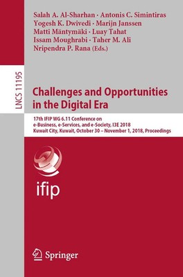 Challenges and Opportunities in the Digital Era Salah A. Al-Sharhan (u. a.) Buch