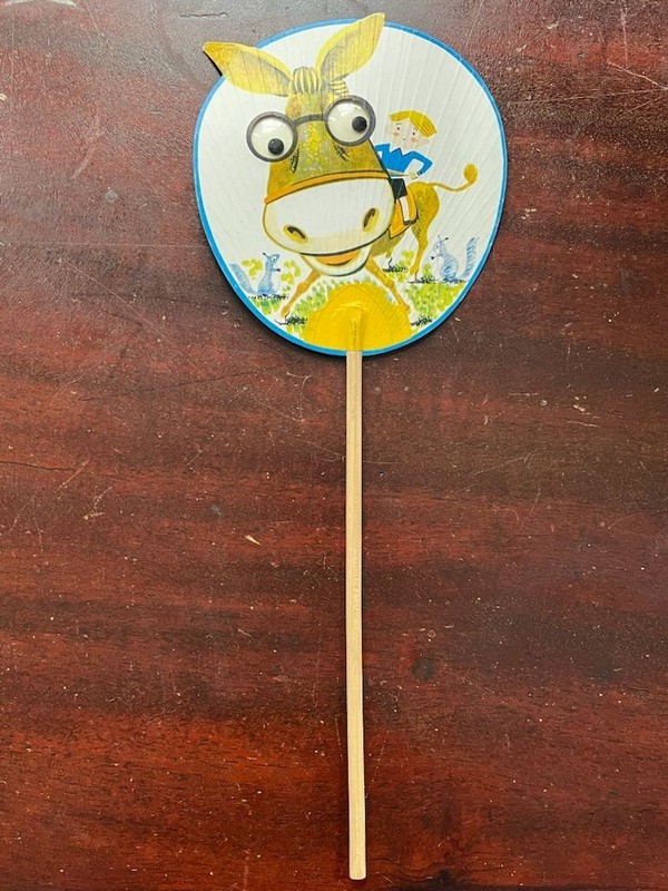 Vintage 1964 New York Worlds Fair - Trade Center of Japan - Paper Fan Cowboy