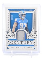 AIDAN HUTCHINSON 2025 NATIONAL TREASURES CENTURY MATERIALS PATCH /99 Q0173