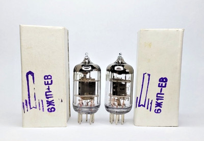6J1P-EV 6J1 EF95 6Ж1П Voskhod 1970s MATCHED PAIR (2pcs) TUBES NEW NOS