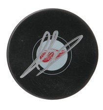 JACOB BERNARD DOCKER DETROIT RED WINGS SIGNED AUTOGRAPHED LOGO PUCK W/ COA