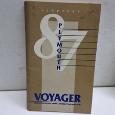 1987 Plymouth Voyager Owners Manual