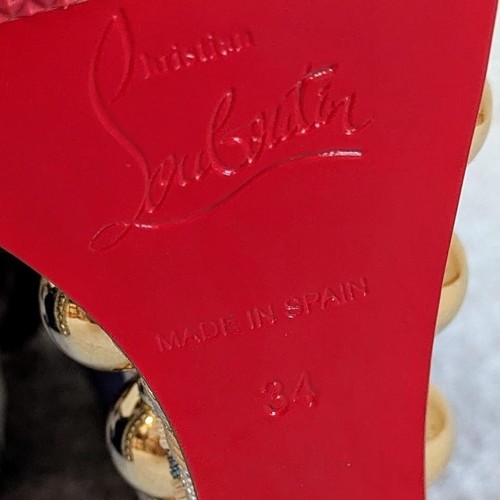 Sandalias Christian Louboutin Levantinana suela de cuña fruta floral 34 con caja - Imagen 4 de 8