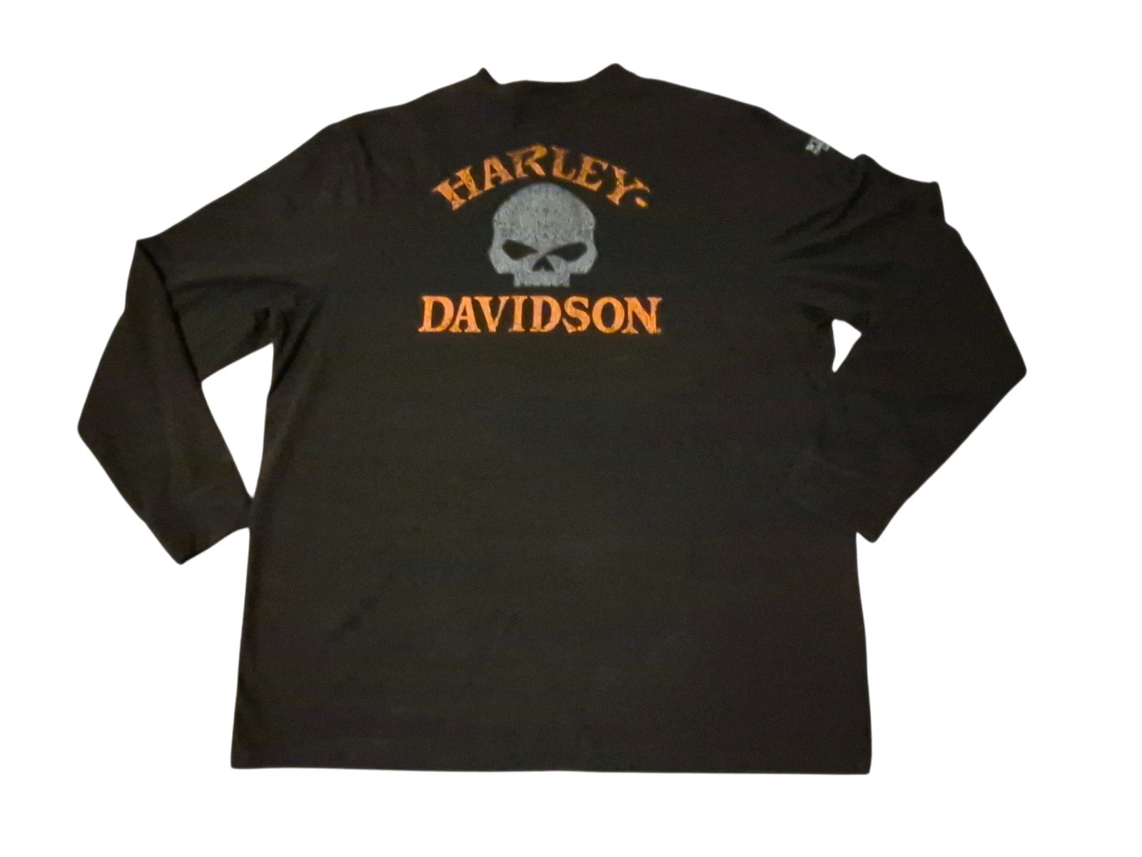 Harley Davidson Mens 3XL Long Sleeve T Shirt Skull Biker Grunge Lubbock, Texas
