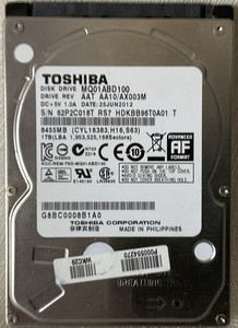 Toshiba 1 TB - interne 2,5" Festplatte - SATA - geprüft - 18170 Std - MQ01ABD100