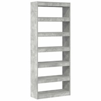 BüCherregal Beton Grau 80X30X198 Cm Holzwerkstoff Standregal