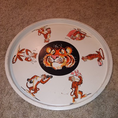 Vintage 1960s Esso/Exxon Gas Station Tiger In Your Tank 13'' Tin Metal Promo Tray