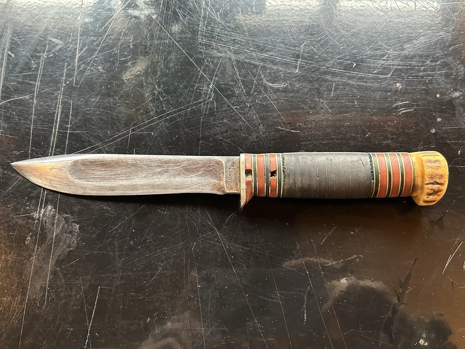 RARO Cuchillo de Hoja Fija de Coleccionista, Alfred Williams Sheffield Inglaterra Cruz EBRO Foto 4 de 4