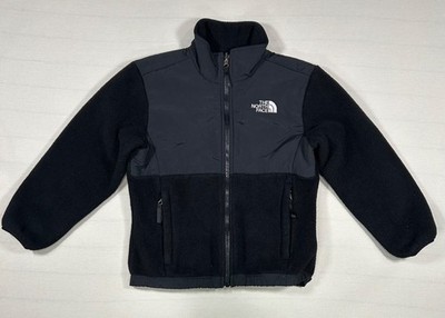 THE NORTH FACE Girls Sz S Polartec Denali Fleece Jacket Black Polyester Full Zip