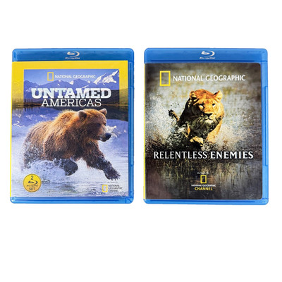 National Geographic: Untamed Americas & Relentless Enemies Blu-Ray Set of 2