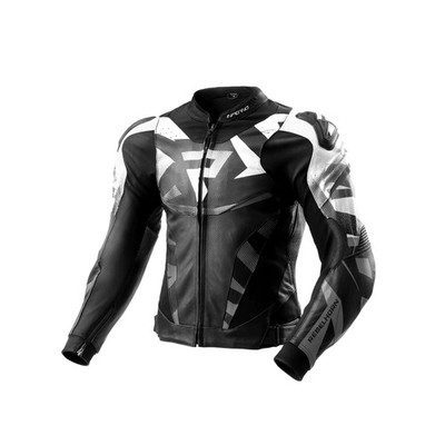 Motorrad Lederjacke Herren REBELHORN INFERNO schwarz/weiß