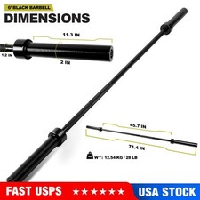 6 ft Barbell Bar,Olympic Weightlifting bar,2'' rotating sleeves,800lbs Capacity