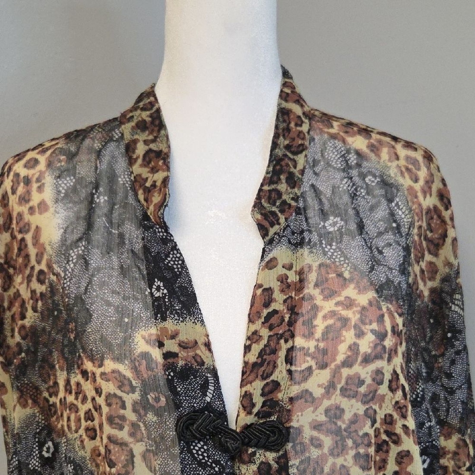 Chic Leopard Print Sheer Wrap - image 2