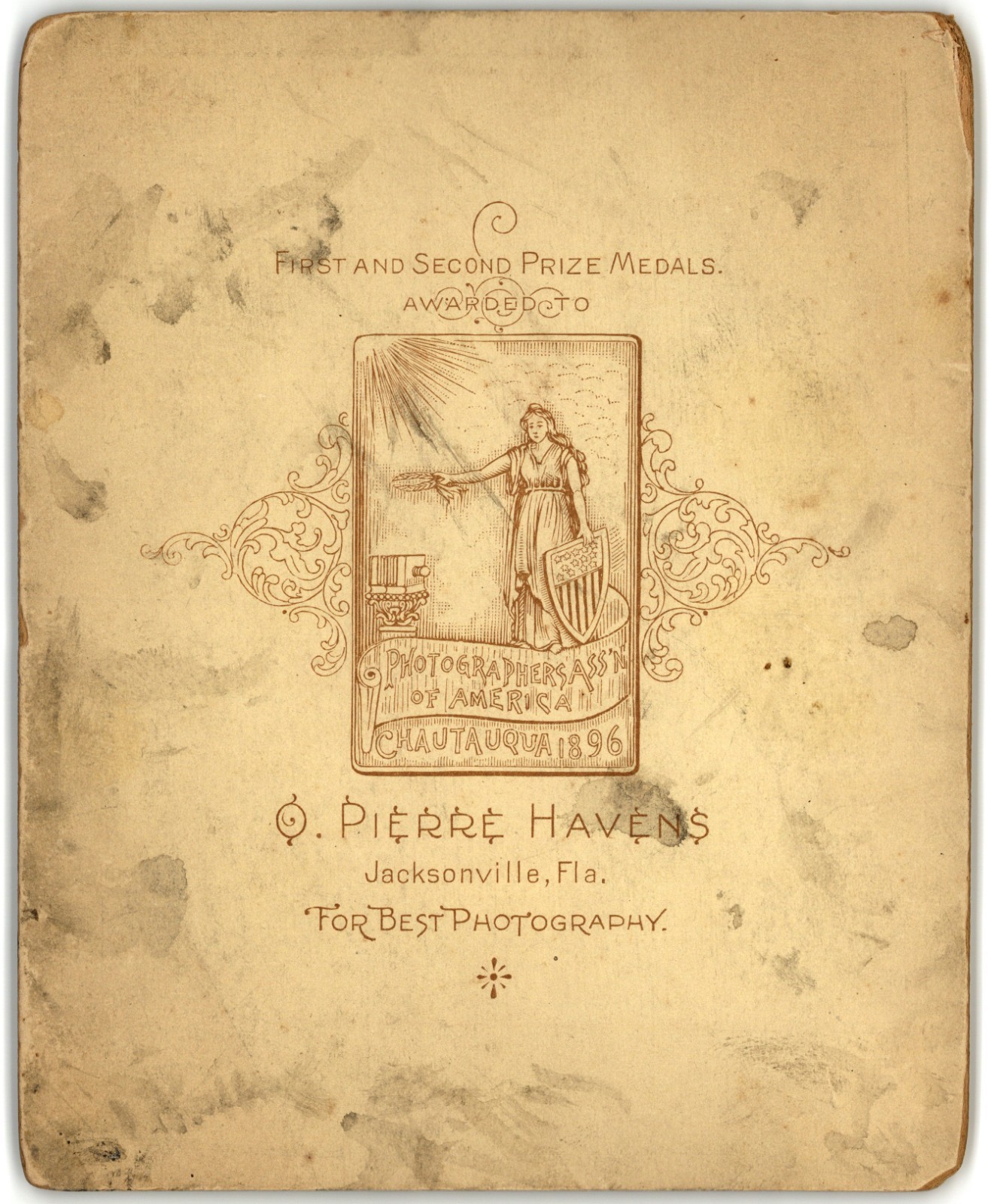 CABINET CARD 15TH AMENDMENT AFRICAN AMERICAN RIGHT TO VOTE JACKSONVILLE FLORIDA — additional view