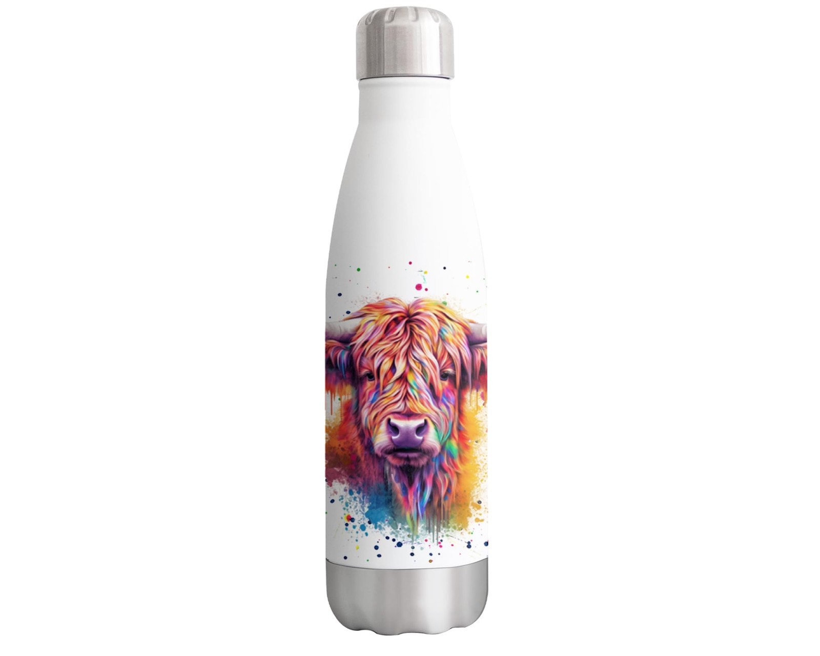 Highland Cow Scottish Farm Animals  Bottle double Wall Stainless steel 500ml HC4