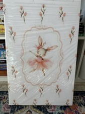 Baby Girl Nursery Wall Decor, Bunny Nursery Canvas Wall Art Paintings Set of 3