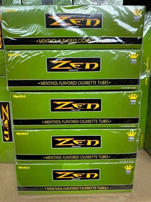 Zen  Menthol 100 mm Tubes | 5 Pack Ships In Box