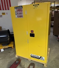 JUSTRITE 899020 Flammables Safety Cabinet 90 gal 43 x 34 x 65 Self-Close