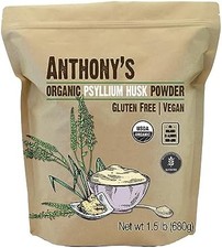 Organic Psyllium Husk Powder Gluten Free 1.5 lb