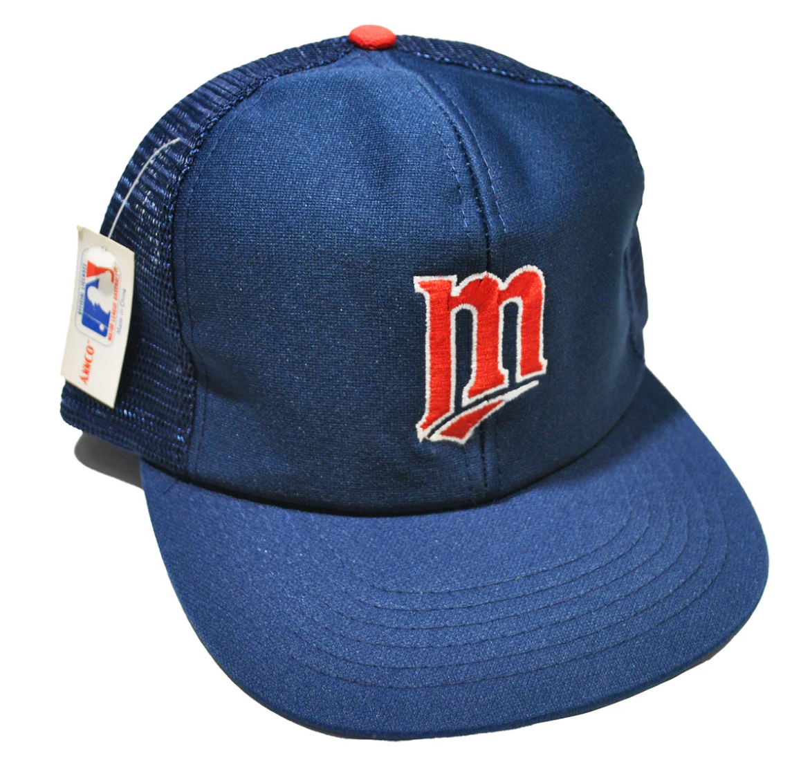 Vintage Minnesota Twins MLB Baseball 90s Blue Trucker Snapback NWT