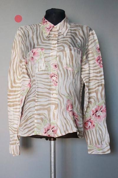 Women Kenzo Shirt White Silk 34
