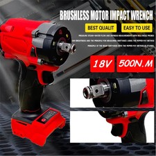 Brushless Impac Wrench 500N.m Electric Driver 1/2" Repair Cordless Screwdriver 4