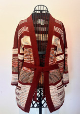 Vintage 1970s Acrylic Belted Sweater   Retro   Women's   Size S