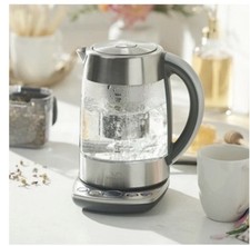 Princess House Vida Sana Electric Kettle Model 10413 Glass Stainless NEW