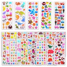Stickers for Kids 1000 , 3D Puffy 6.75 x 2.75 inches, Assorted, Multicolor