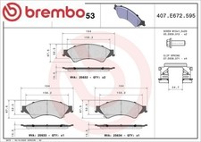 Brembo P24153 Bremsbelagsatz für Scheibenbremse Bremsbelagsatz 