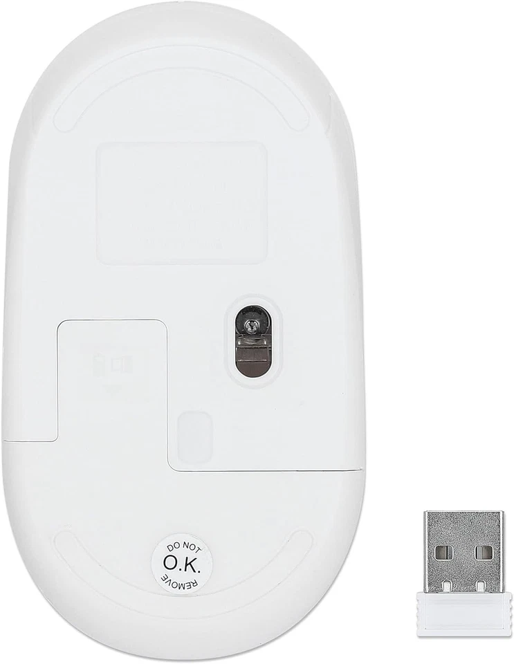 Manhattan 190152 Optical Mouse USB Wireless Performance III White - Image 3 of 4