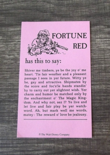 Disneyland Pirates of the Caribbean Fortune Red Card-Jolly Roger Flags