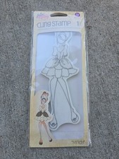 Julie Nutting Mixed Media Cling Rubber Stamps-Mindy 3.5"X8" Girl