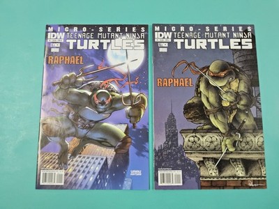 2x 2011 TEENAGE MUTANT TURTLES # 1 ~ MICRO SERIES Raphael ~  HIGH GRADE IDW ~