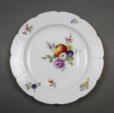 Meissen Teller Altozier 20 cm Frucht- und Blumenmalerei alte Manier 1. Wahl (2)