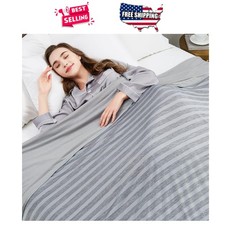 Cooling Blanket 50x70 for Hot Sleepers Summer Breathable Lightweight Throw Grey