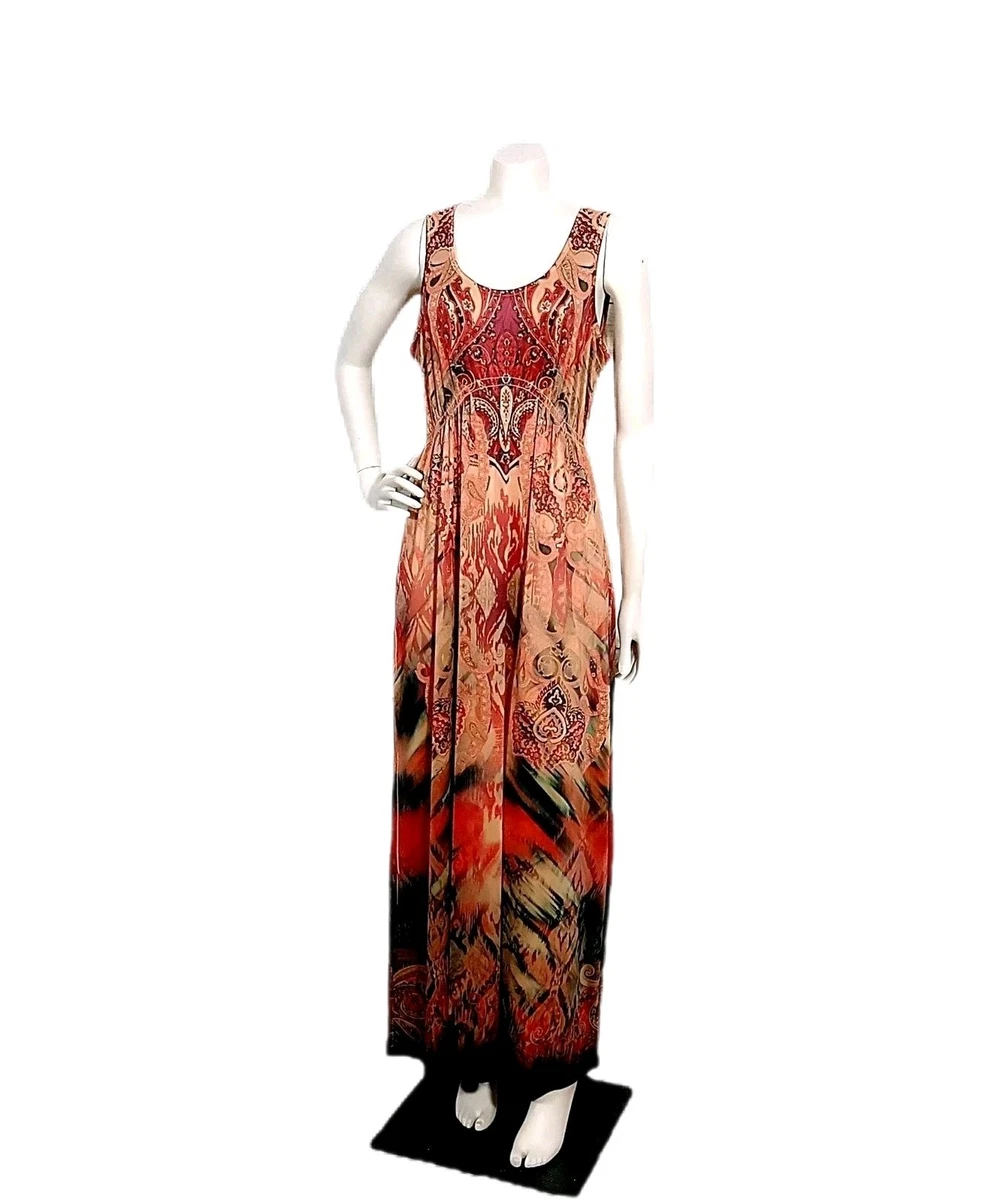 one world fashion dresses Shining Brighter Orange Multi Floral Print One Shoulder Maxi Dress main image 1