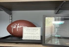 Green Bay Packers Brett Favre Autographed Signed Football COA Glass Case Include