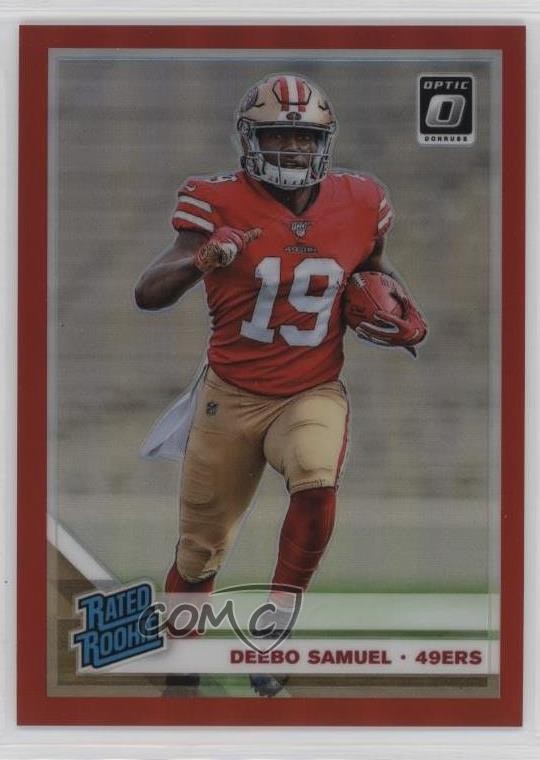 2019 Panini Donruss Optic Rated Red Prizm 42/99 Deebo Samuel #167 Rookie RC 13c1