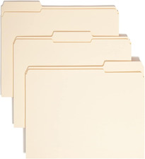 File Folders Letter Size, Reinforced 1/3-Cut Tab, Assorted Positions, Letter Siz