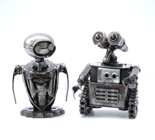 Wall E Eva Modello Metallo Riciclato, Wow Regalo per Mamma, Wow Labor Day Regalo per Lei - Foto 6 di 18