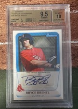 2011 Bowman Prospect Autographs # BB - Bryce Brentz RED SOX AUTO BGS 9.5 Gem