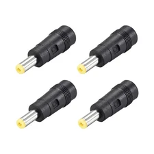 4Pcs DC Power Converter 5.5mm x 2.1mm Male to 5.5mm x 2.5mm Female Connector